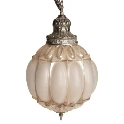 Discount Pamono Bubble Pendant Light in Textured Rosé Glass Glashütte Limburg, 1960s