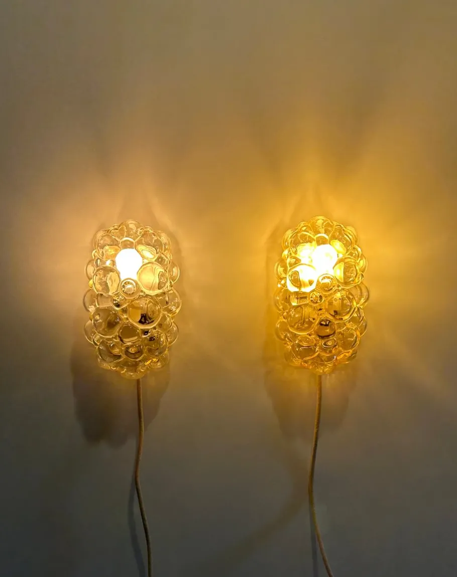 Hot Pamono Bubble Wall Lights attributed to Helena Tynell, 1960s, Set of 2
