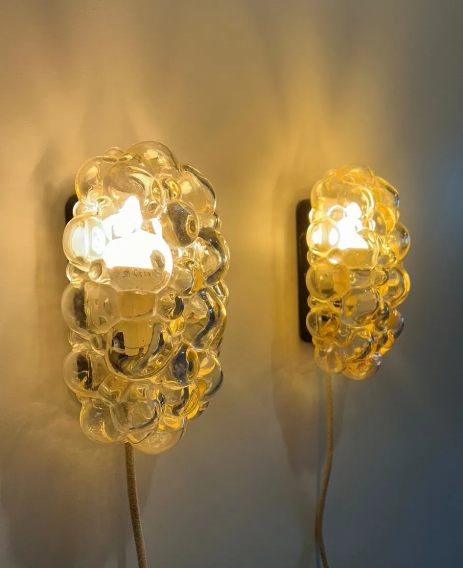 Hot Pamono Bubble Wall Lights attributed to Helena Tynell, 1960s, Set of 2