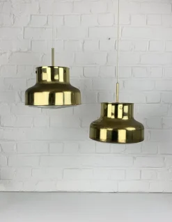 Online Pamono Bumling Pendant Lamps in Brass by Anders Pehrson for Ateljé Lyktan, 1960s, Set of 2