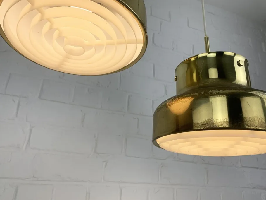 Online Pamono Bumling Pendant Lamps in Brass by Anders Pehrson for Ateljé Lyktan, 1960s, Set of 2
