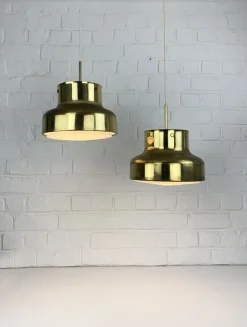 Online Pamono Bumling Pendant Lamps in Brass by Anders Pehrson for Ateljé Lyktan, 1960s, Set of 2