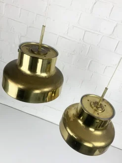 Online Pamono Bumling Pendant Lamps in Brass by Anders Pehrson for Ateljé Lyktan, 1960s, Set of 2