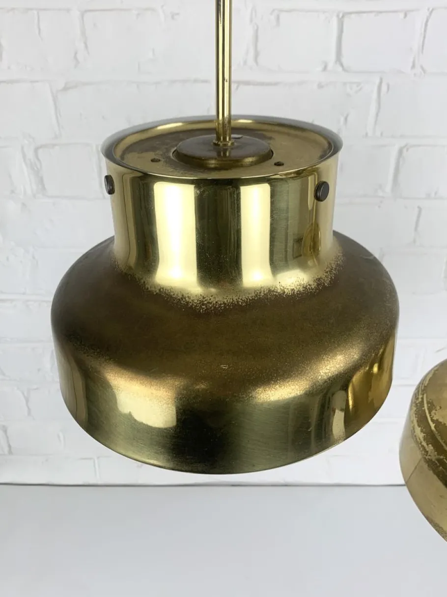 Online Pamono Bumling Pendant Lamps in Brass by Anders Pehrson for Ateljé Lyktan, 1960s, Set of 2