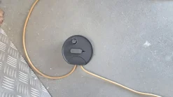 Hot Pamono Burl Wood and Brass Floor Lamp from Relco Milano, 1975