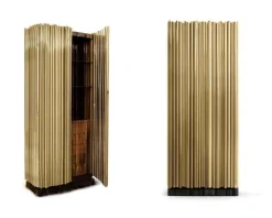Online Pamono Cabinet in Gold-Plated Brass
