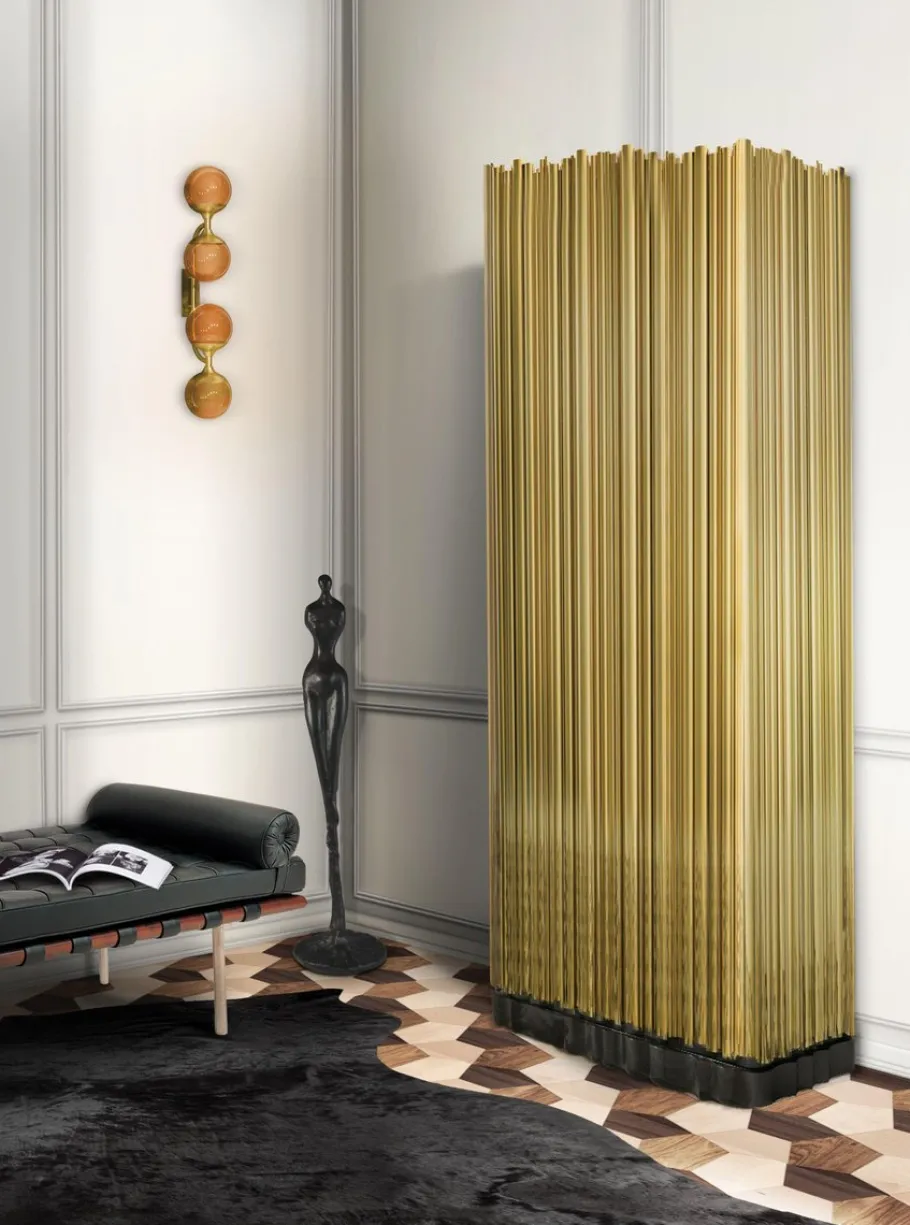 Online Pamono Cabinet in Gold-Plated Brass