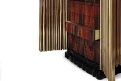 Online Pamono Cabinet in Gold-Plated Brass