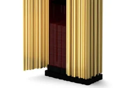 Online Pamono Cabinet in Gold-Plated Brass