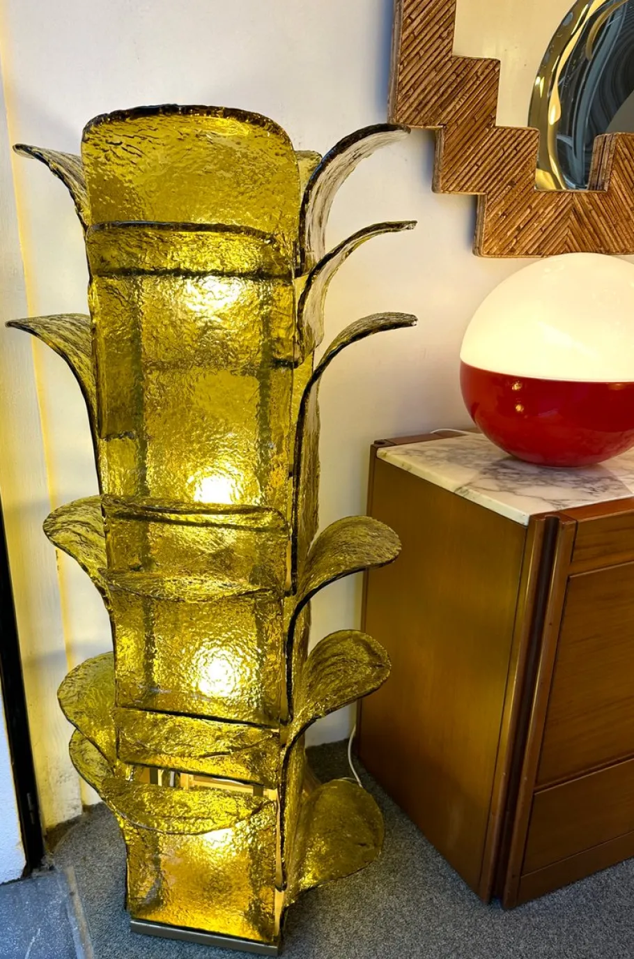 Best Pamono Cactus Floor Lamp in Murano Glass by Carlo Nason for Mazzega, 1970s