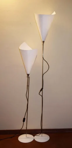 Clearance Pamono Calla Floor Lamps by Marcello Cuneo for Valenti, Italy, 1975, Set of 2