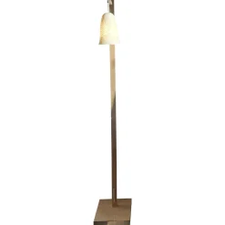 New Pamono Campanula Floor Lamp in Natural Oak and Porcelain by Frau Caze