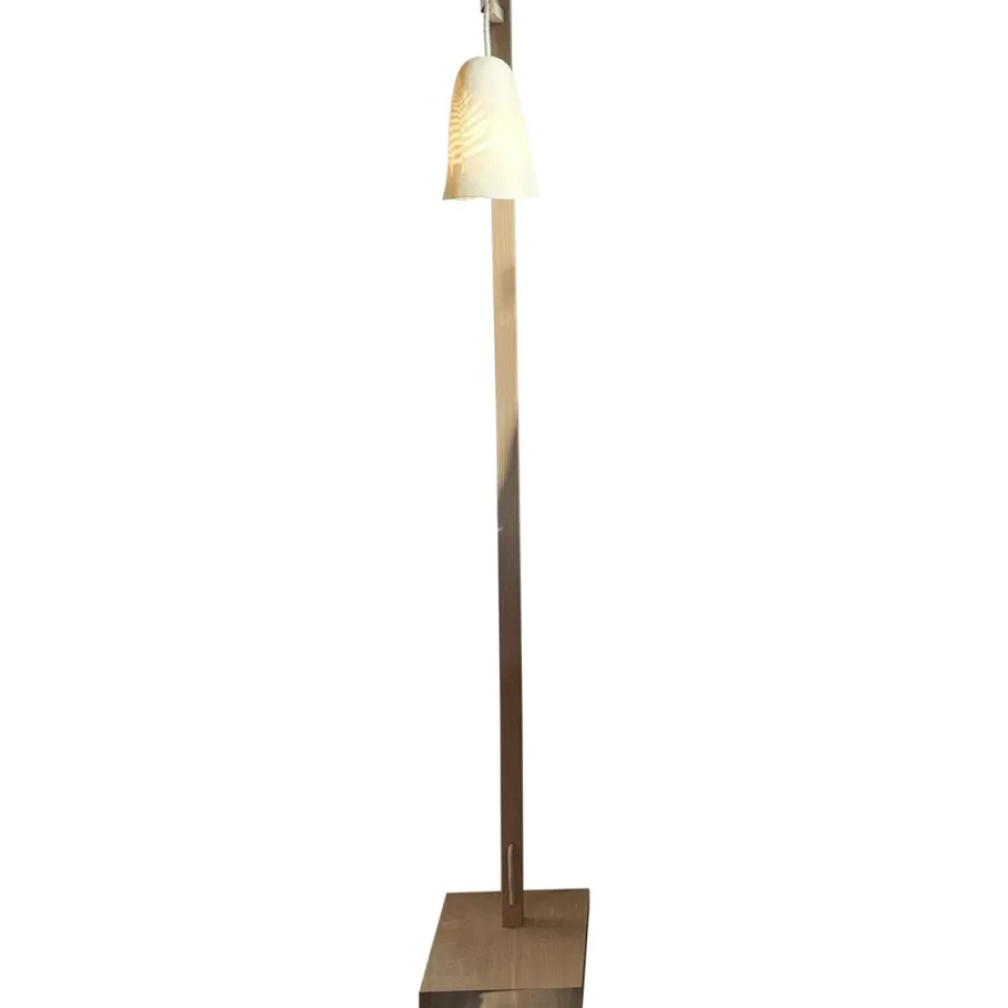 New Pamono Campanula Floor Lamp in Natural Oak and Porcelain by Frau Caze