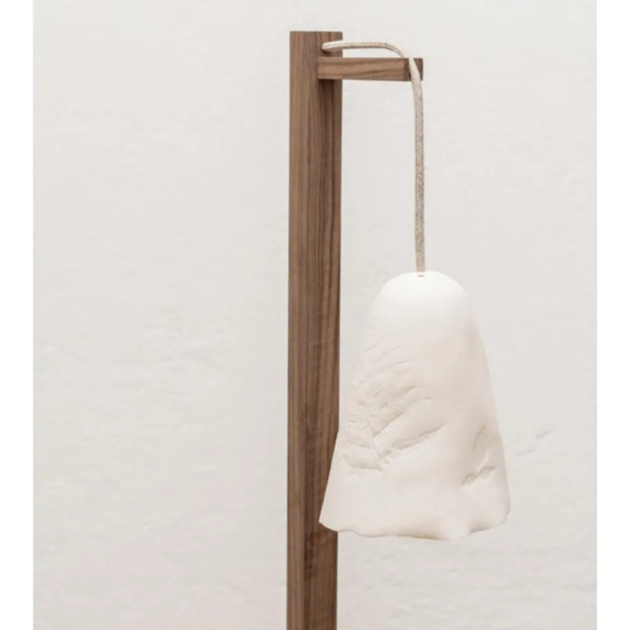 New Pamono Campanula Floor Lamp in Natural Oak and Porcelain by Frau Caze