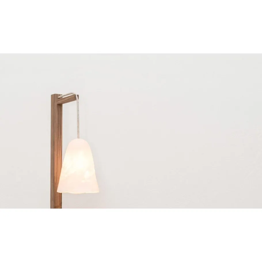 New Pamono Campanula Floor Lamp in Natural Oak and Porcelain by Frau Caze