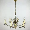 Hot Pamono Capodimonte Hand-Painted Porcelain & Brass Chandelier