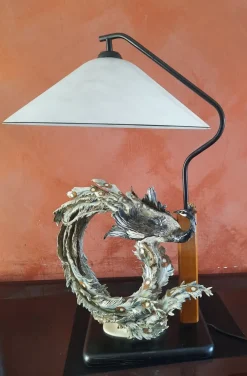 Pamono Capodimonte Peacock Sculpture Table Lamp by Giuseppe Armani, 1980s