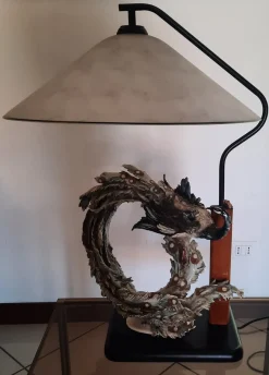 Pamono Capodimonte Peacock Sculpture Table Lamp by Giuseppe Armani, 1980s