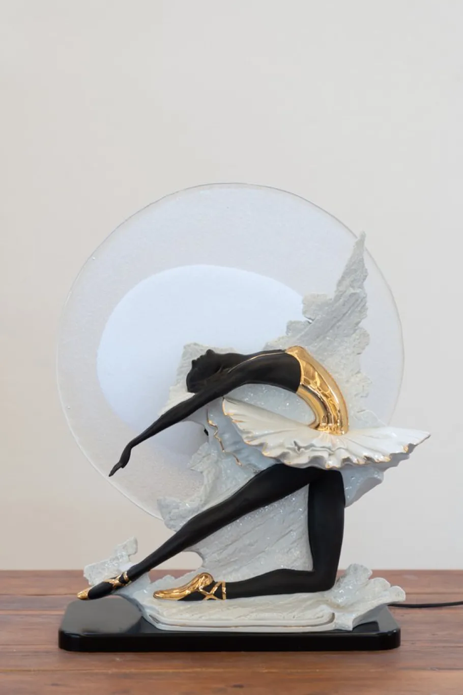 Outlet Pamono Carpiè Dancer Sculpture Table Lamp in Murano Glass and Ceramic, 1970s