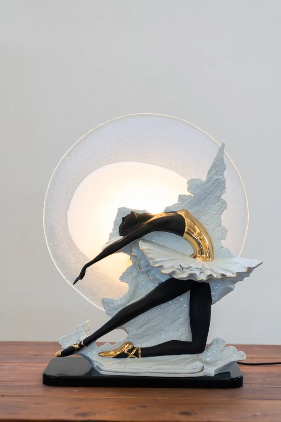 Outlet Pamono Carpiè Dancer Sculpture Table Lamp in Murano Glass and Ceramic, 1970s