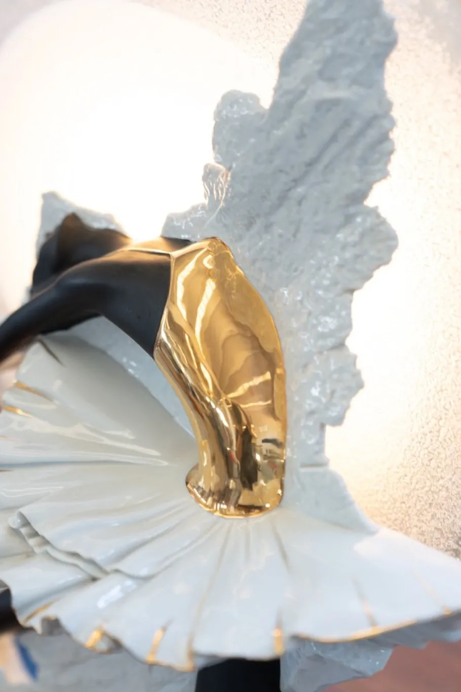 Outlet Pamono Carpiè Dancer Sculpture Table Lamp in Murano Glass and Ceramic, 1970s