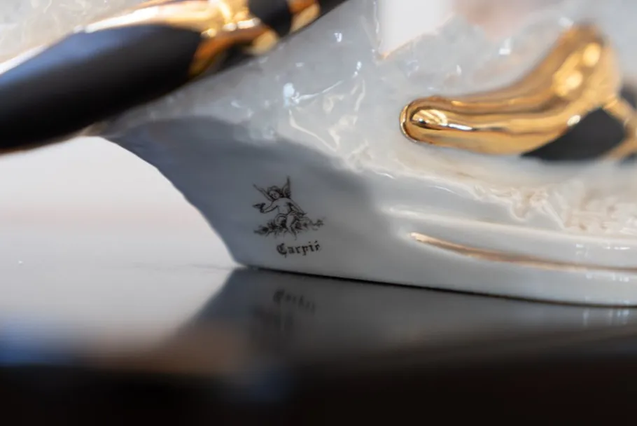 Outlet Pamono Carpiè Dancer Sculpture Table Lamp in Murano Glass and Ceramic, 1970s