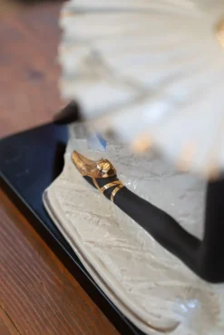 Outlet Pamono Carpiè Dancer Sculpture Table Lamp in Murano Glass and Ceramic, 1970s