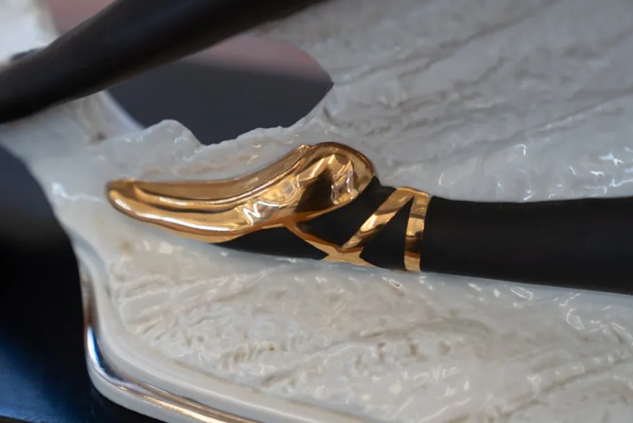 Outlet Pamono Carpiè Dancer Sculpture Table Lamp in Murano Glass and Ceramic, 1970s