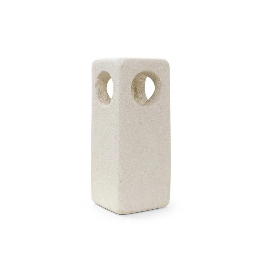 New Pamono Carved Limestone Table Lamp by Albert Tormos, France, 1970s