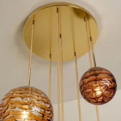 Discount Pamono Cascade Hanging Light Fixture with Eight Murano Glass Globes, 1960s