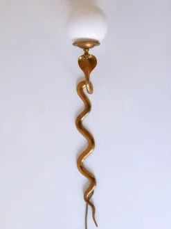 Sale Pamono Cast Brass Cobra Wall Lamp attributed to Maison Jansen, 1950s