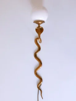 Sale Pamono Cast Brass Cobra Wall Lamp attributed to Maison Jansen, 1950s