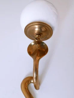 Sale Pamono Cast Brass Cobra Wall Lamp attributed to Maison Jansen, 1950s
