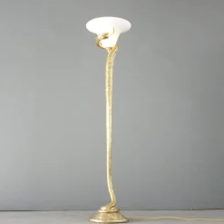 Outlet Pamono Cast Bronze Snake Floor Lamp by Edgar Brandt, 1920s