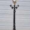 Clearance Pamono Cast Iron Garden Lamp with Square Copper Lantern