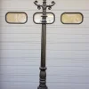 Outlet Pamono Cast Iron Lamp Post Doetinchem with Copper Square Lantern