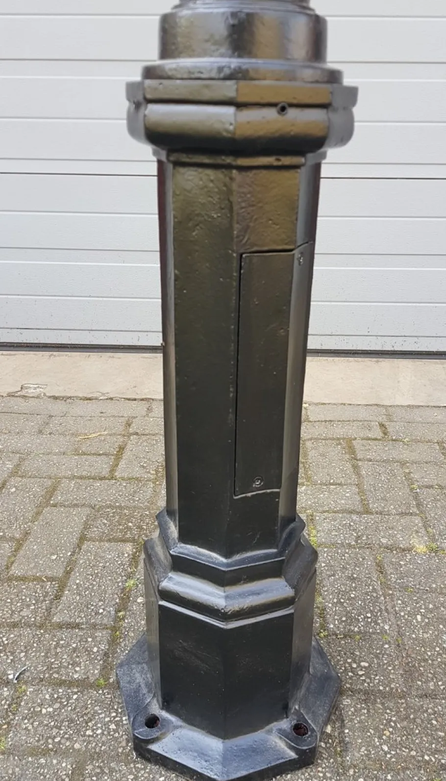 Outlet Pamono Cast Iron Lamp Post Doetinchem with Copper Square Lantern