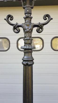Online Pamono Cast Iron Lamp Post Doetinchem with Cast Iron Square Lantern