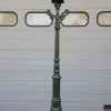 Outlet Pamono Cast Iron Lamp Post M2 with Cast Iron Square Lantern