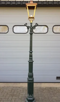 New Pamono Cast Iron Lamp Post M2 with Copper Square Lantern