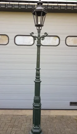 Hot Pamono Cast Iron Lamp Post M2 with Cast Iron Hexagon Lantern