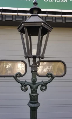 Hot Pamono Cast Iron Lamp Post M2 with Cast Iron Hexagon Lantern