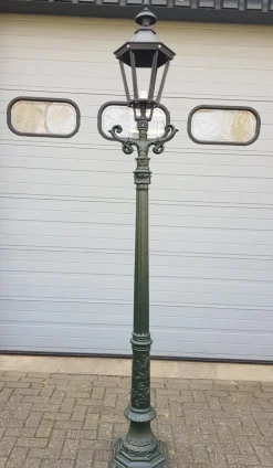 New Pamono Cast Iron Lamp Post Romantica with Hexagon Cast Iron Lantern