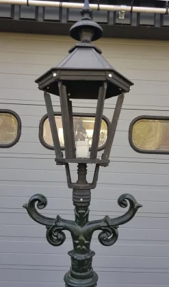 New Pamono Cast Iron Lamp Post Romantica with Hexagon Cast Iron Lantern