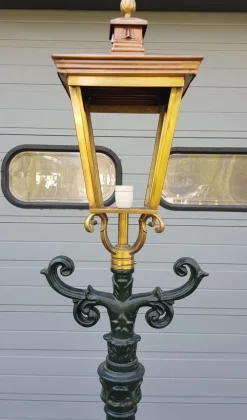 Sale Pamono Cast Iron Lamp Post Romantica with Square Copper Lantern