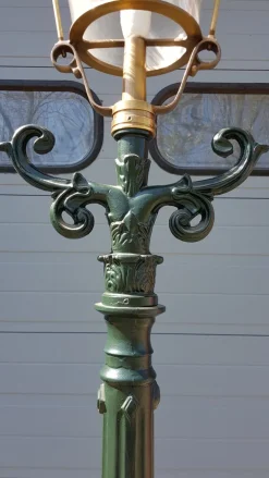 New Pamono Cast Iron Lamp Post Rotterdammer with Square Copper Lantern