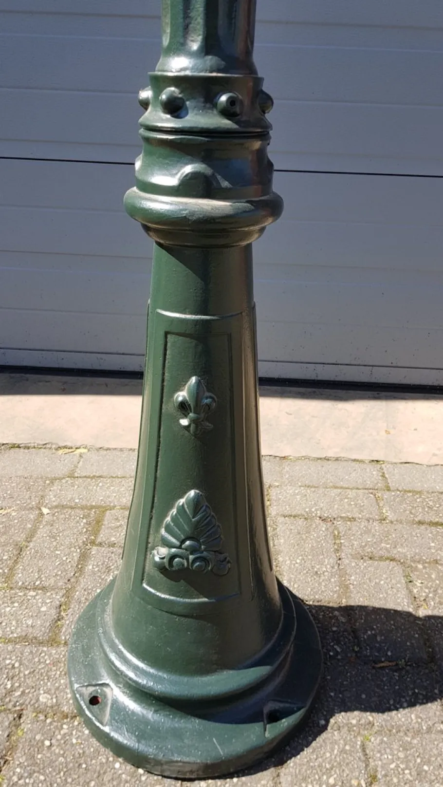 Clearance Pamono Cast Iron Lamp Post Rotterdammer with Round Copper Lantern