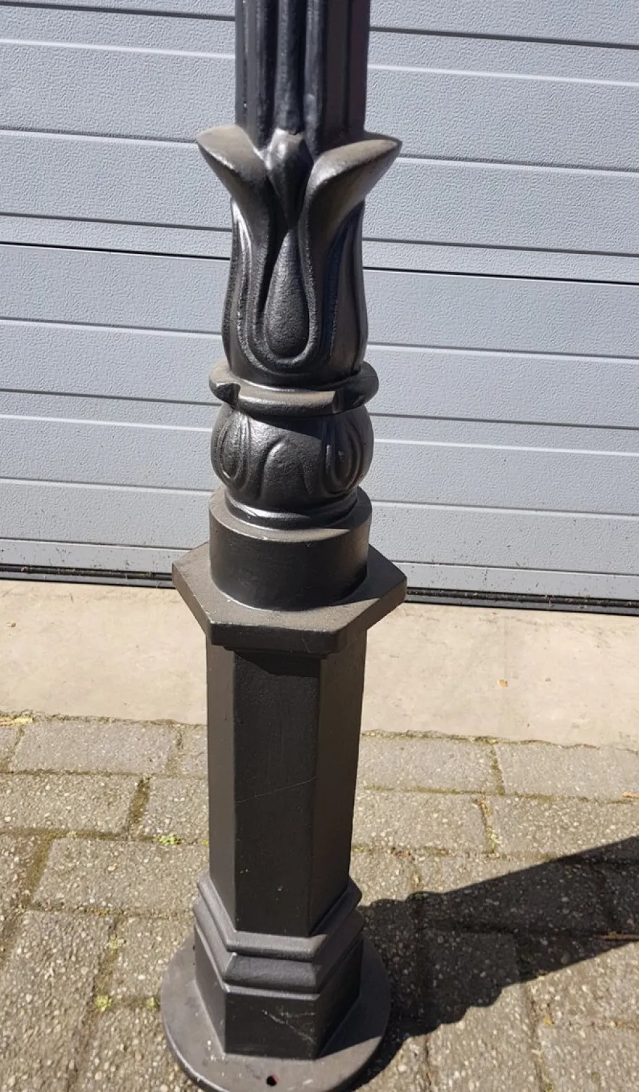 Hot Pamono Cast Iron Lamp Post with Round Copper Lantern