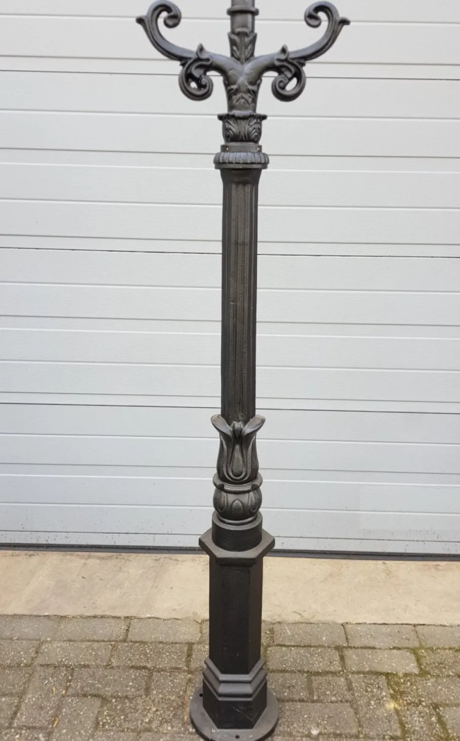 Hot Pamono Cast Iron Lamp Post with Round Copper Lantern