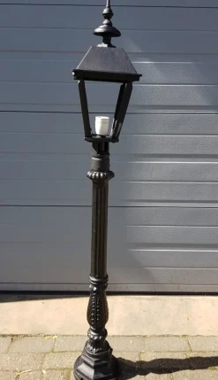 Hot Pamono Cast Iron Lamp Post with Square Cast Iron Lantern